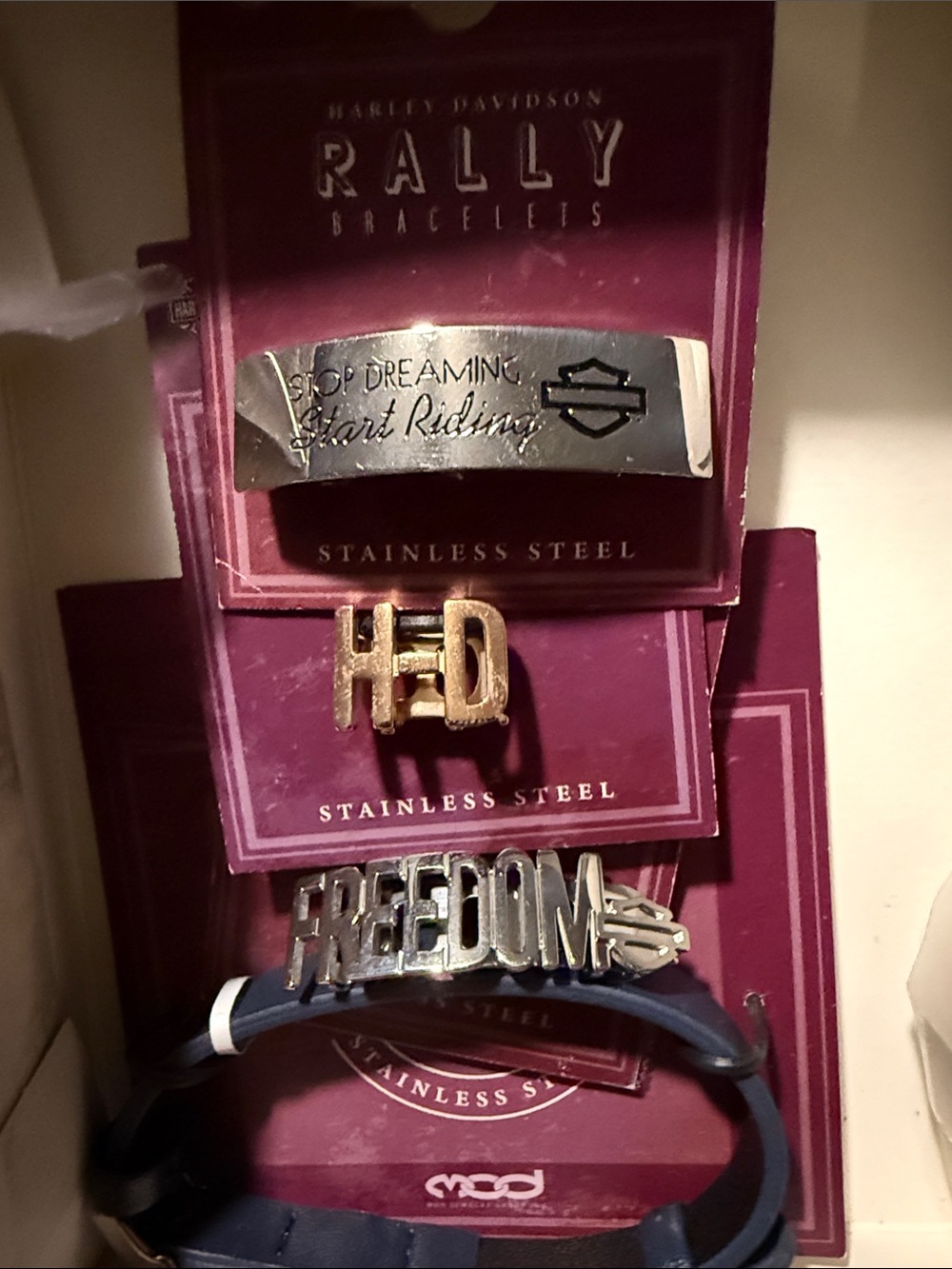 Harley-Davidson Silver & Gold Rally Bracelet Charms Set